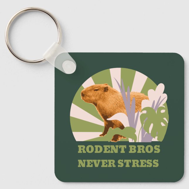 Gnagarbröderna Stressar Aldrig Capybara Nyckelring (Framsida)
