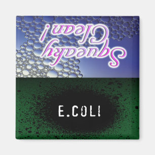 Gnällig rengöring/Escherichia Coli diskaremagnet Magnet