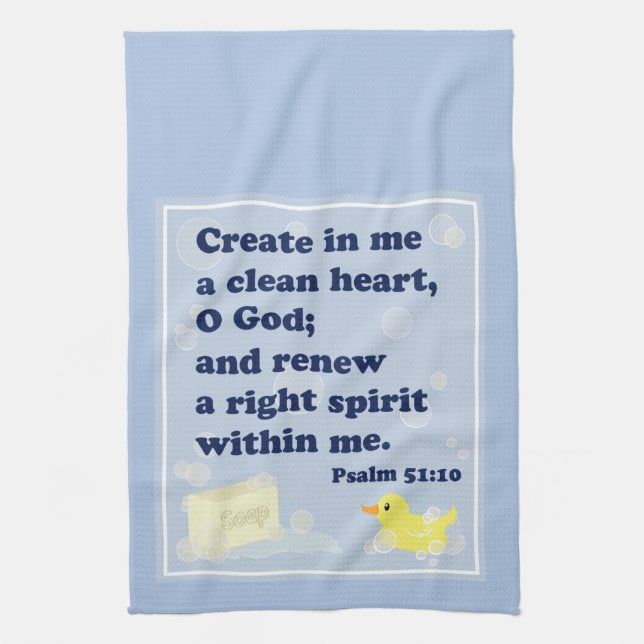 Gnälliga rena Rubber Duckie räcker handduken Kökshandduk (Vertikal)