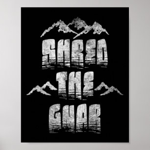 Gnar Extreme Snowboarding Mountain Poster