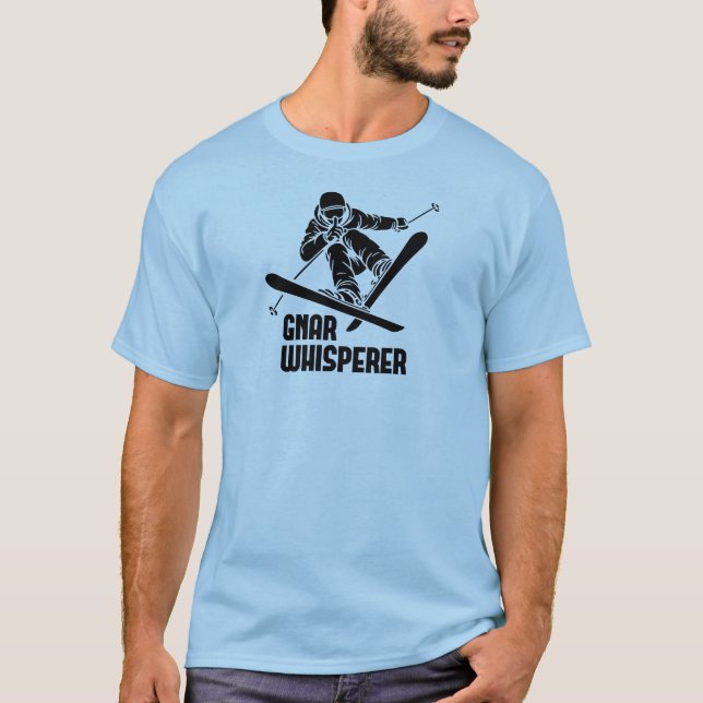 Gnar Whisperer Skiing T Shirt (Framsida)