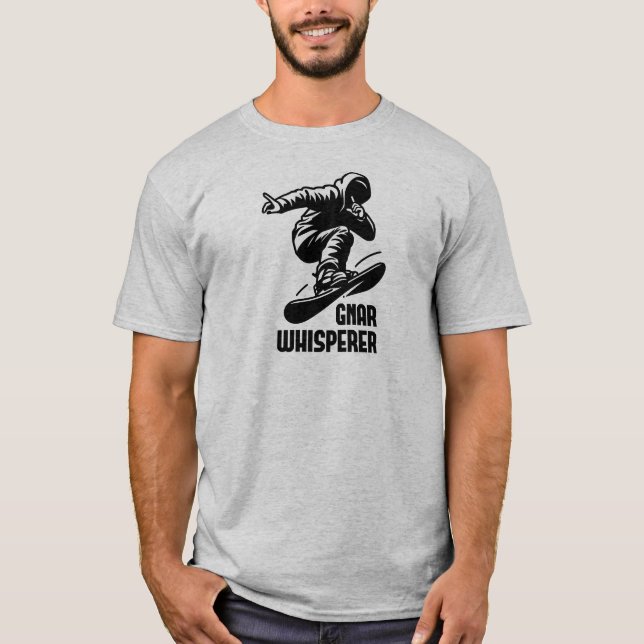 Gnar Whisperer Snowboarding T Shirt (Framsida)