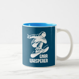 Gnar Whisperer Snowboarding Två-Tonad Mugg