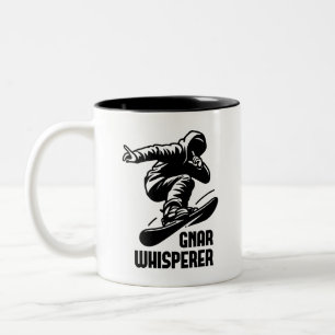 Gnar Whisperer Snowboarding Två-Tonad Mugg