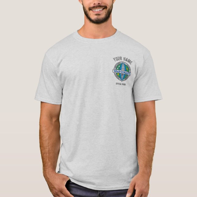 Gnargonauter - Utskrift bakåt med Personlig framif T Shirt (Framsida)