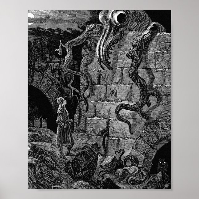 Gnarled monster av Gustave Dore Poster (Framsidan)