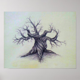 Gnarled Träd Poster