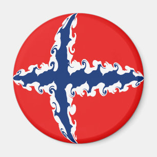 Gnarly flagga för norge magnet