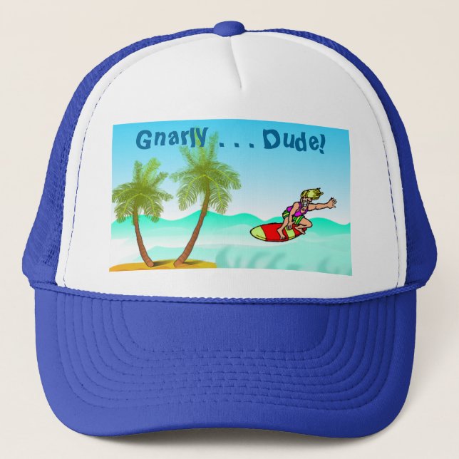 Gnarly Surfer Hat Keps (Framsida)