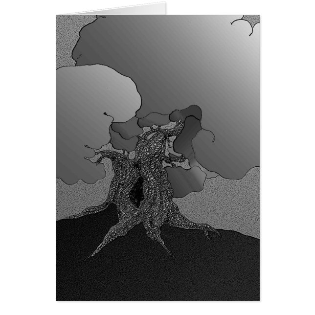 Gnarly träd hälsningskort (Framsidan)