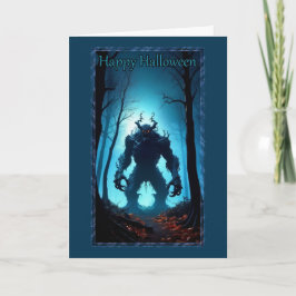 Gnarly Träd Monster Halloween-kort Kort