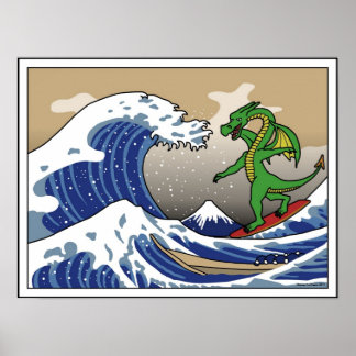 Gnarly Wave av Kakogawa Poster