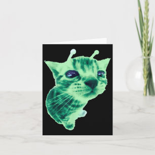 Gnarp Cat Fånig Alien Cat Meme Brainrot Meme Funny Kort