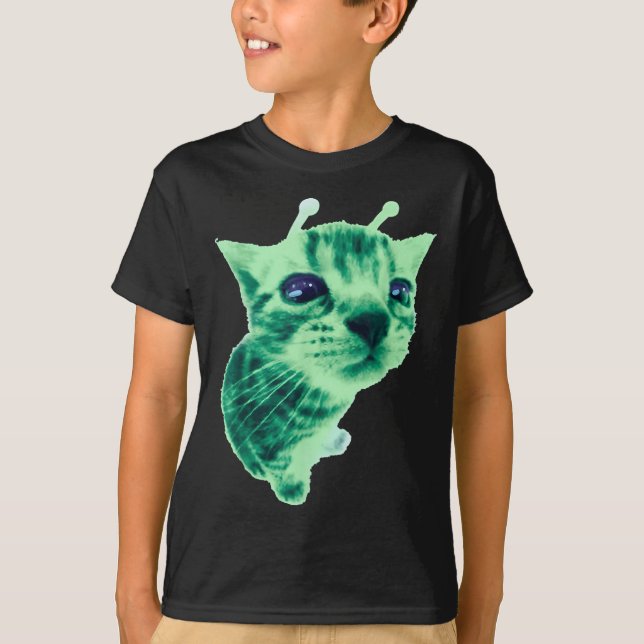 Gnarp Cat Fånig Alien Cat Meme Brainrot Meme Funny T Shirt (Framsida)