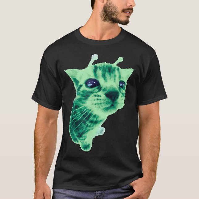 Gnarp Cat Fånig Alien Cat Meme Brainrot Meme Funny T Shirt (Framsida)