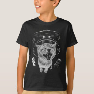 Gnarp Katt Dum Alien Katt Meme Hjärnrutt Roligt Me T Shirt