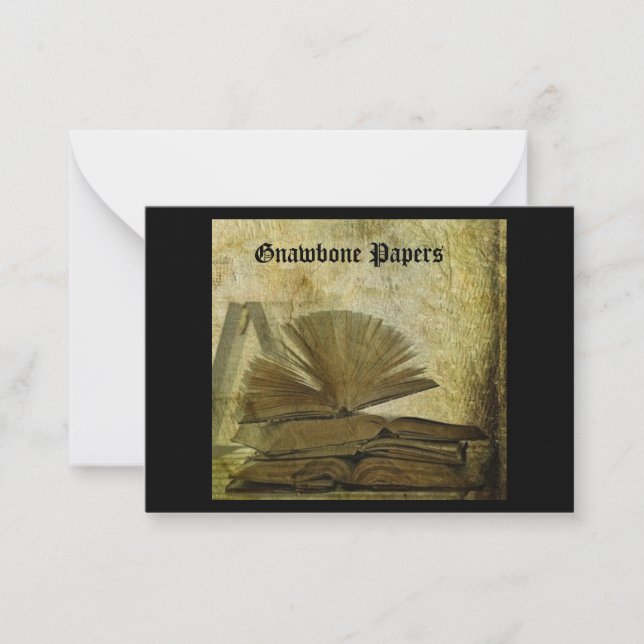 Gnawbone-papper bokmärken anteckningskort (Framsida)