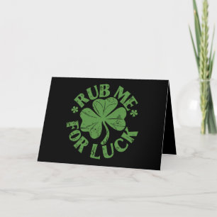 Gnid Mig För Tur St Patricks Dag Shamrock Tack Kort