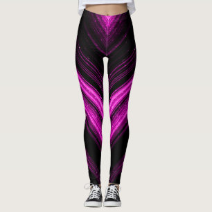 Gnisig magenta för metallisk rosa galaxy chevron l leggings