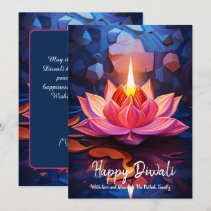 Gnista av nåd Diwali-kort Inbjudningar