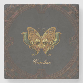 Gnistande elegant-fjäril. stenunderlägg