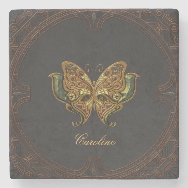 Gnistande elegant-fjäril. stenunderlägg (Framsidan)