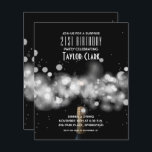 Gnistra 21:a födelsedag<br><div class="desc">Champagne flaska, sparkler och suddig ljus på svart bakgrund trycks på ett prisvärt, budgetvärde på 110 lb ljust vitt halvblankt papper i 3 storlekar. Perfekt för 21:a födelsedagsinbjudningar (eller någon annan ålder), inbjudningar till fester på årsdagen, inbjudningar till festfester på affärsdagen med mera. **Vita ENVELOPES ÄR FRIVILLIGA OCH kan läggas...</div>