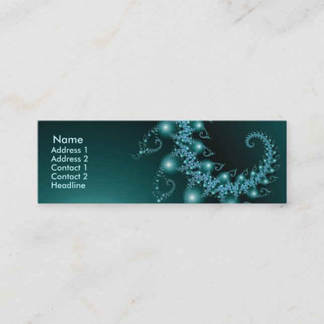 Gnistra 3 Abstrakt Fractal Fine Art Mini Visitkort (Framsida)