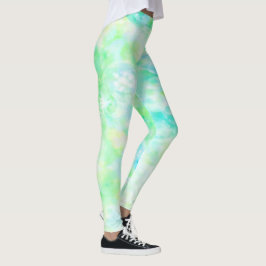 Gnistra av blått Grönt i Aquamarine Leggings