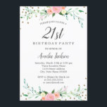 Gnistra av sötad Blommigt Konfetti 21:a födelsedag Inbjudningar<br><div class="desc">Mer söt blommigt Birthday Bjud i Little Bayleigh Store!</div>