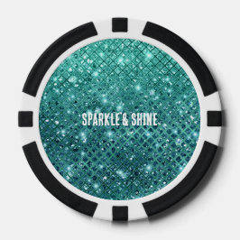 Gnistra av Turquise Aqua Grönt Poker Marker