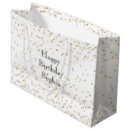 Gnistra av vit Glam Guld Konfetti Birthday