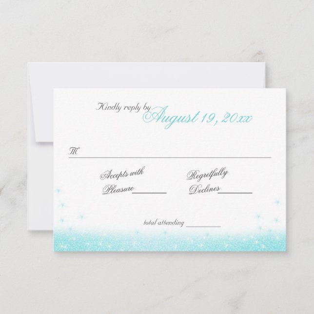 Gnistra Beach Aqua och Guld Snäckors Response OSA Kort (Framsida)