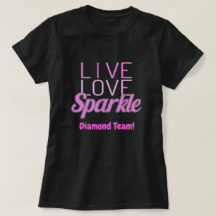 Gnistra citattecken glitter, effekt rosa lägga til t shirt