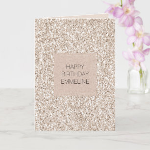 Gnistra Cream Glitz Glitter födelsedag Kort