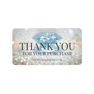 Gnistra Diamond Jewelry Designer Tack Sticker Adressetikett