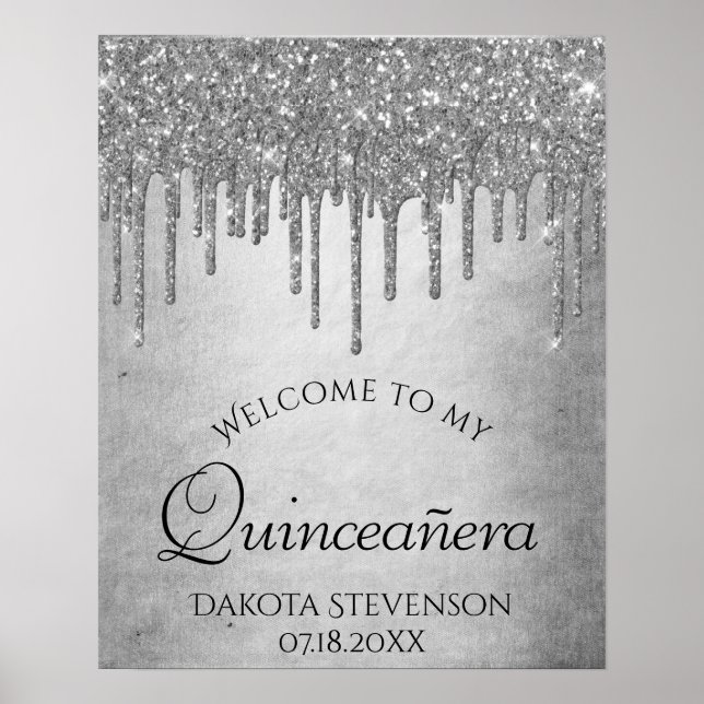Gnistra-drivrutin Quinceanera | Silver Diamond Ici Poster (Framsidan)