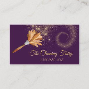 Gnistra Fairy Feather Duster Städning Visitkort