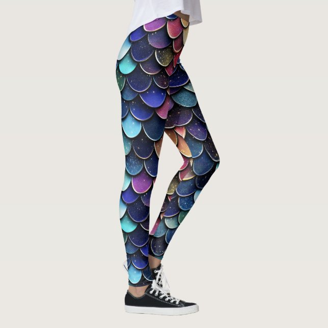 Gnistra  Färg Mönster Leggings (Höger)