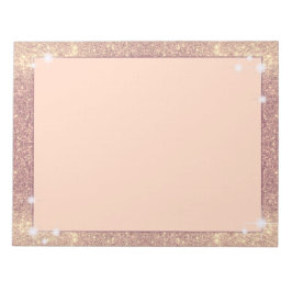 Gnistra Faux rosa Glitter Ro Guld Anteckningsblock