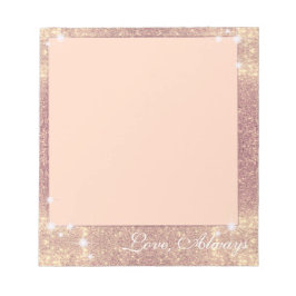 Gnistra Faux rosa Glitter Ro Guld Anteckningsblock