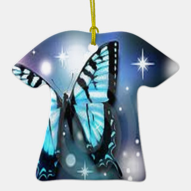 gnistra-fjäril julgransprydnad keramik (Framsidan)