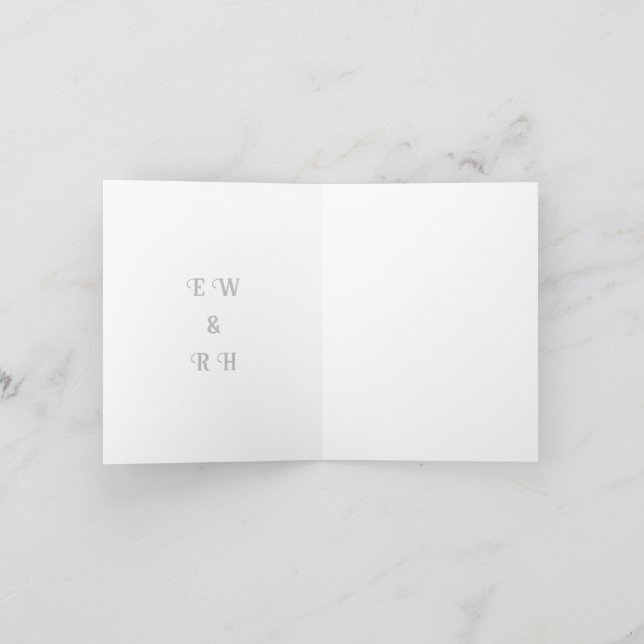 Gnistra för Grönt av elegant för Bröllop Meddelande (Inuti)