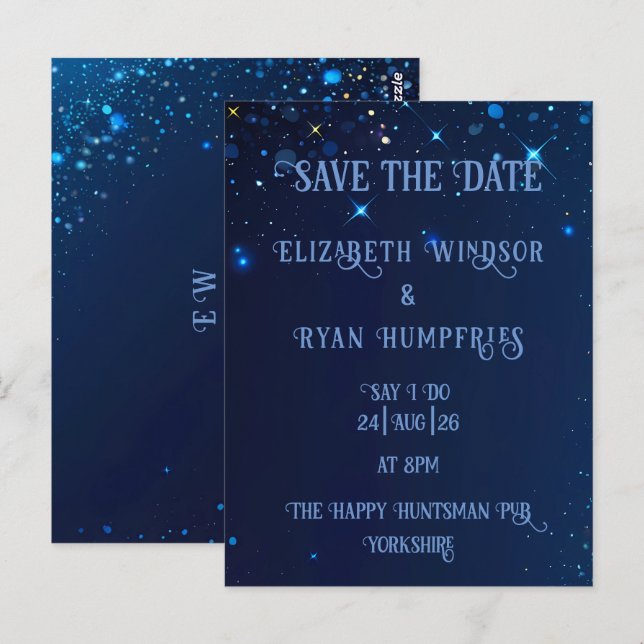 Gnistra för Grönt av elegant för Bröllop Vykort (Fram/baksida)