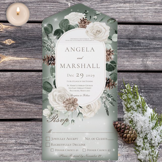 Gnistra för Grönt av Rustic Winter-Blommigt (Skapare uppladdad)