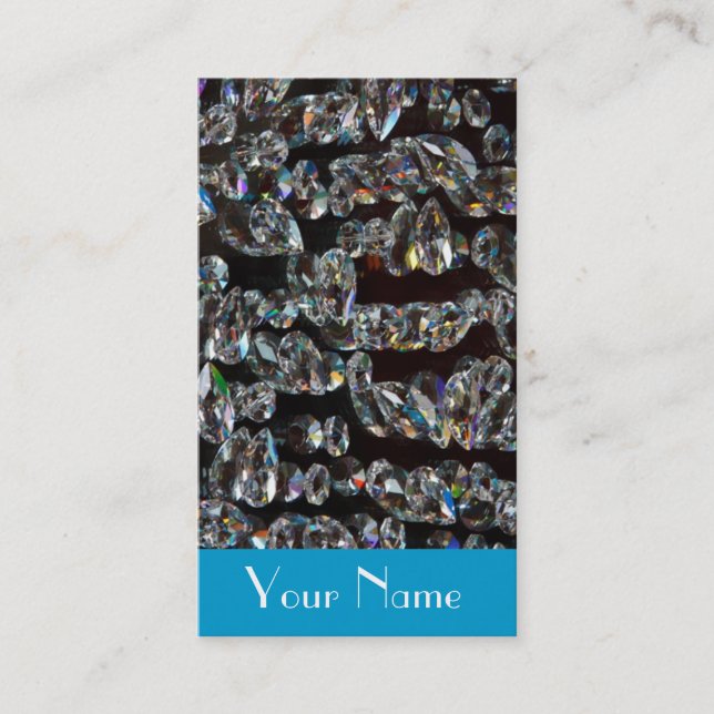 Gnistra för juveleraresmyckendiamant visitkort (Framsida)