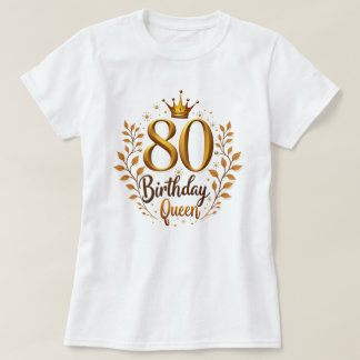 Gnistra för lyxartiklar 80 Years Queen Graphic T Shirt