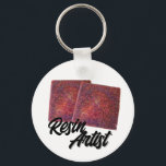Gnistra för Resin Artist Crafter Nyckelring<br><div class="desc">En "Resin Artist"-nyckelkedja är ett tillbehör till perfekten för passionerade skapare som ger liv åt kreativiteten genom epoxy och pigment. Fetstilta accentuerar ord Resin Artist som avspeglar hantverkets skönhet. Resin underlägg i och rosa nyanser med glitter och gnistra. Vare sig man klipper på till bil nycklar eller en tote väska...</div>