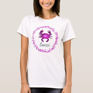 Gnistra för rosa av cancerkarb Zodiac Sign Astrolo T Shirt