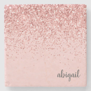Gnistra för  Rosa i Glitter Modern Party Stenunderlägg